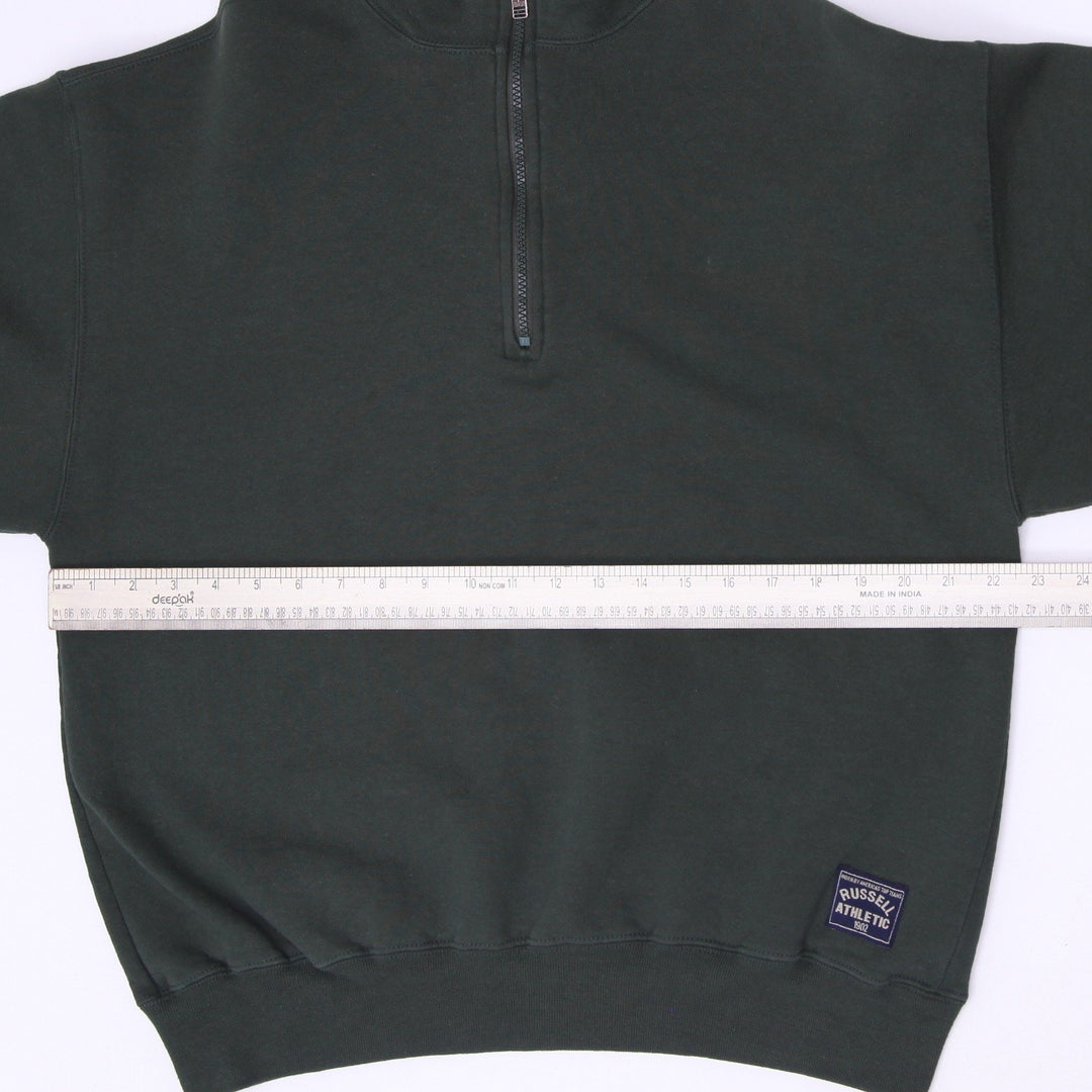 Vintage 90s Russell Athletic Quarter Zip Pullover Sweatshirt Size L
