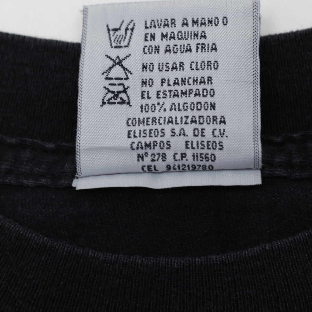 Vintage 90s Planet Hollywood Cancun Graphic T-Shirt Size Medium Black Mayan Pyramid Logo