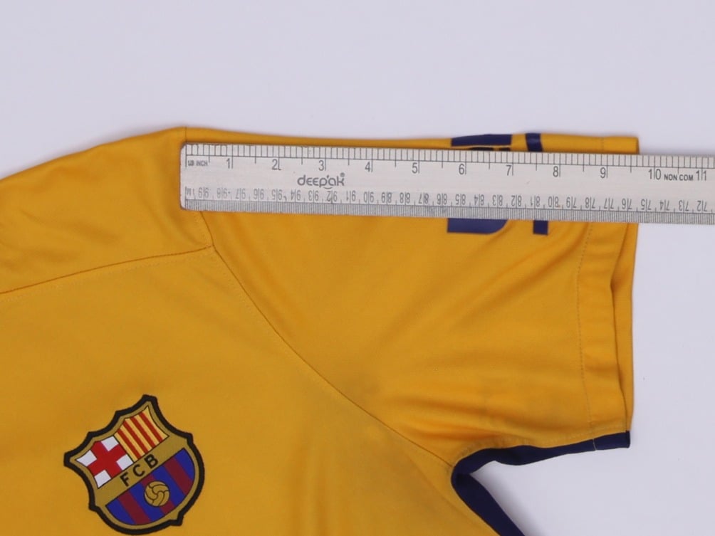 Mens Nike FC Barcelona Qatar Airways Senyera Away Football Shirt Jersey Size L