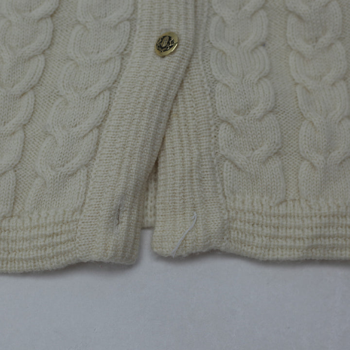 Vintage Quissett Cove Cable Knit Wool Cardigan Sweater Ladies - Fashion Rerun Vintage Migration_Sweaters