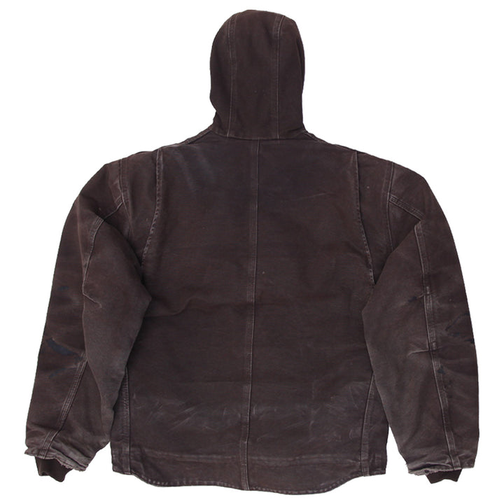 Mens Carhartt J141 DKB Sherpa Fleece Lined Workwear Hooded Jacket