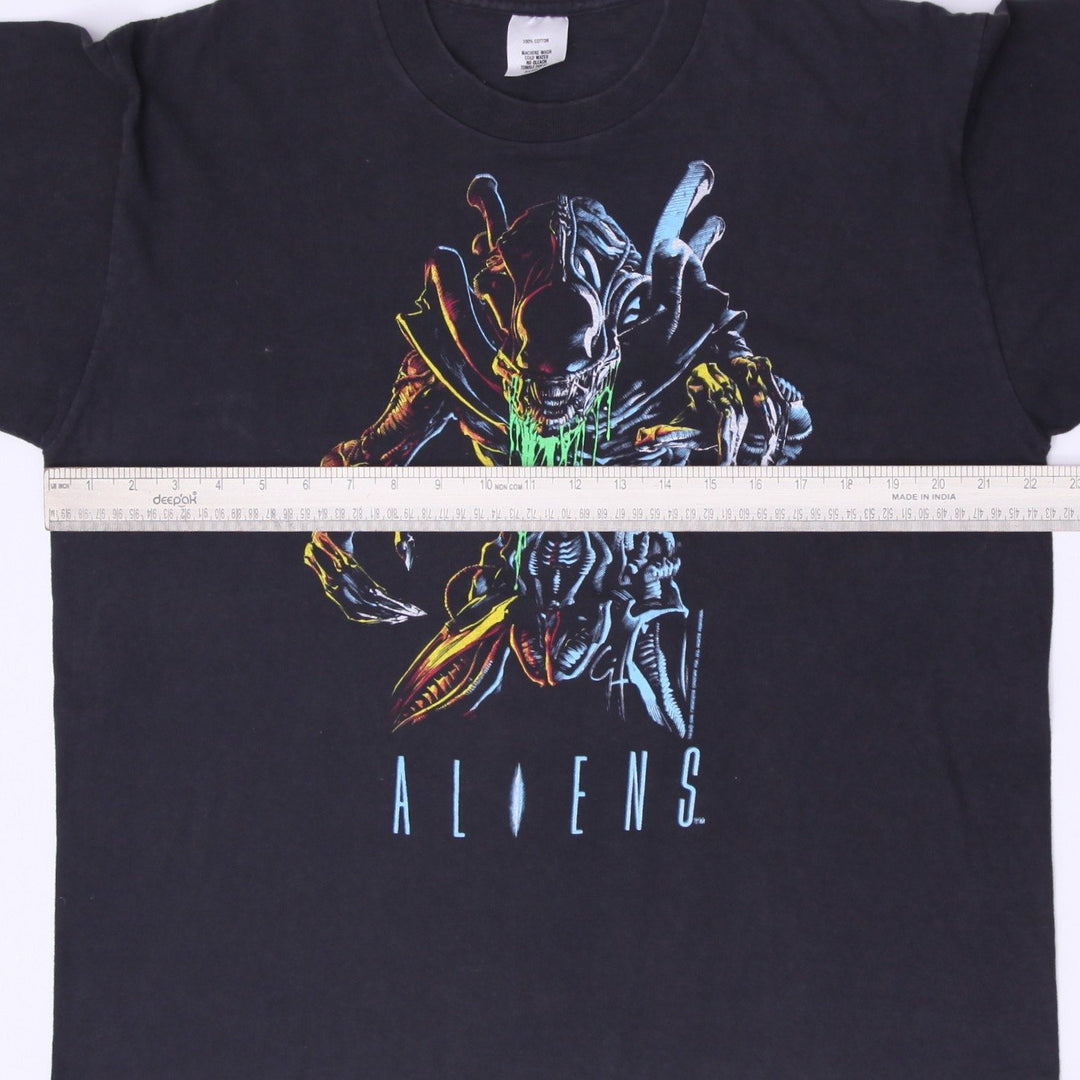 Vintage Mens 90s Aliens Movie Xenomorph "In Space No One Can Hear You Scream" S. Stitch Size XL