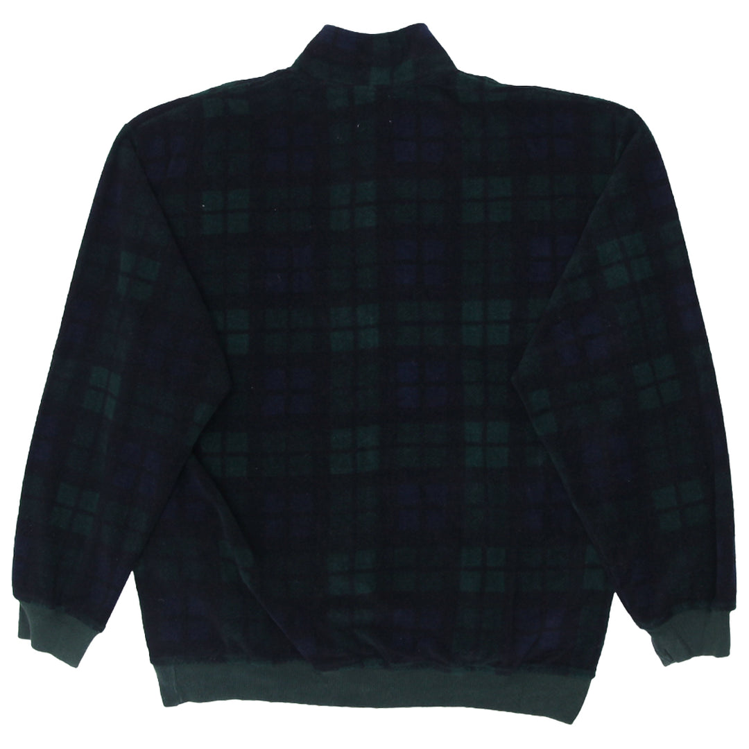 Vintage Gap Blackwatch Plaid Fleece Quarter Zip Pullover - XL - Fashion Rerun Vintage Migration_Sweaters