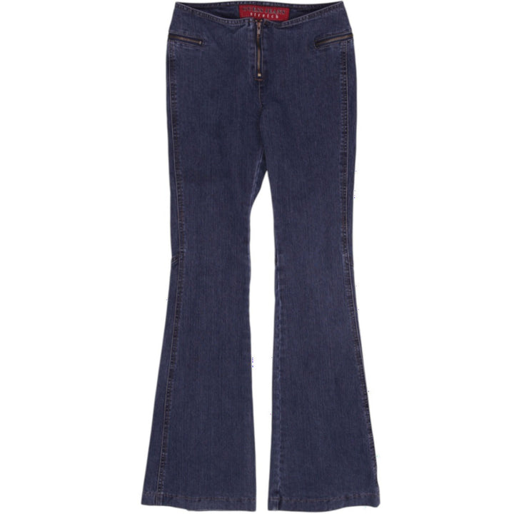 Vintage 90s Ladies Guess Jeans Stretch Low Rise Flare Bell Bottom Jeans Size 24
