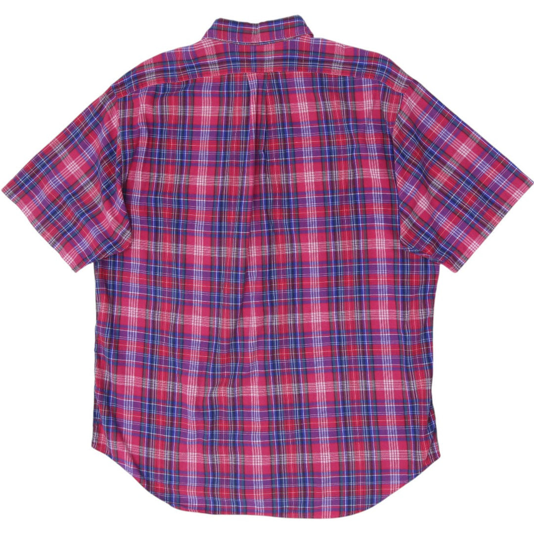 Mens Ralph Lauren Blake Short Sleeve Plaid Button Down Shirt Size XL