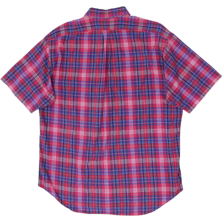 Mens Ralph Lauren Blake Short Sleeve Plaid Button Down Shirt Size XL