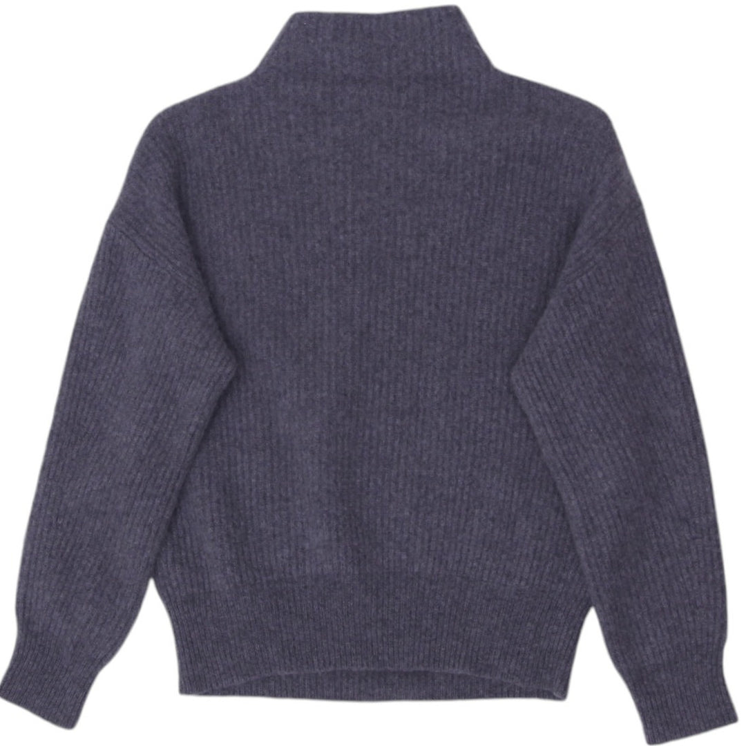Ladies Tahari Gray Cashmere Ribbed Knit Long Sleeve Sweater Size S | Migration_Knitwear & Sweaters - Side Vie | Fashion Rerun