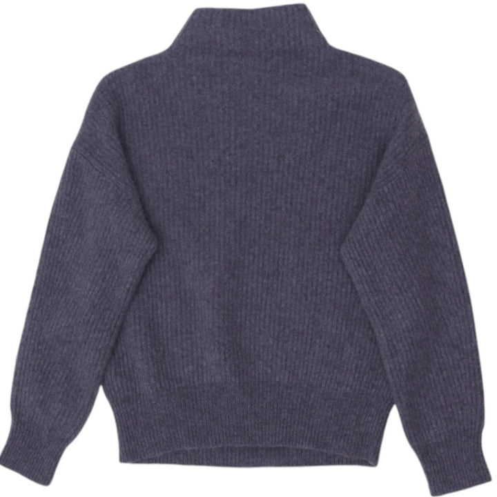 Ladies Tahari Gray Cashmere Ribbed Knit Long Sleeve Sweater Size S | Migration_Knitwear & Sweaters - Side Vie | Fashion Rerun
