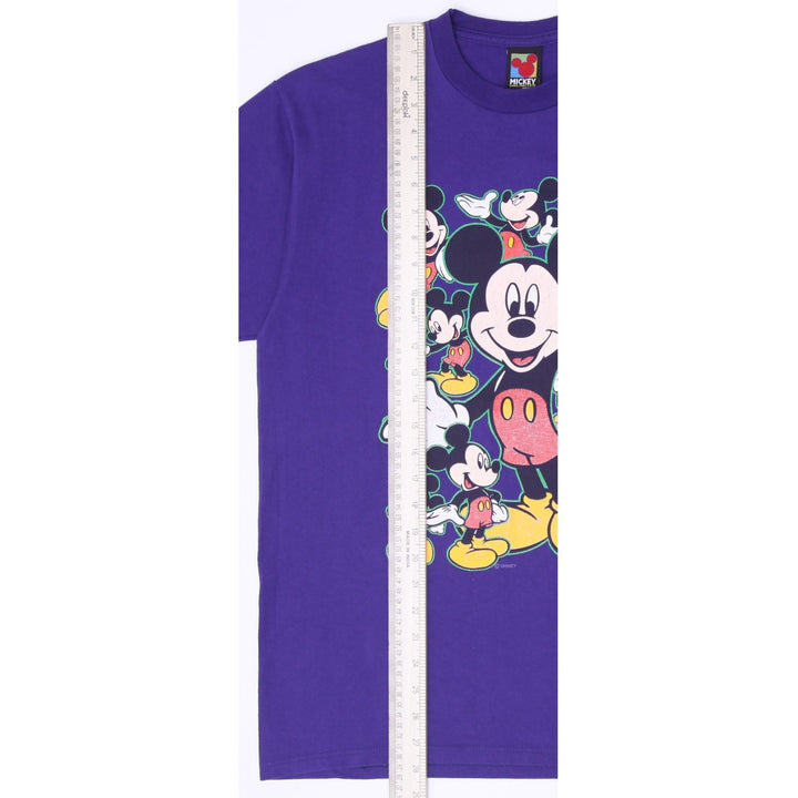 Vintage 90s Mickey Unlimited All Over Print Graphic T-Shirt Purple Size L