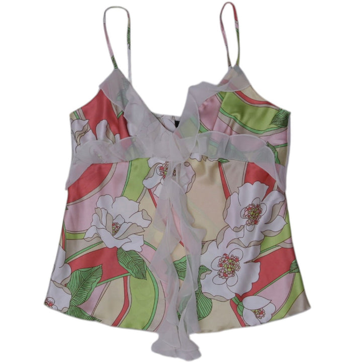 Y2K Ladies Camisole Multicolor Floral Spaghetti Strap Top Size L | Migration_Y2K Tops | Fashion Rerun