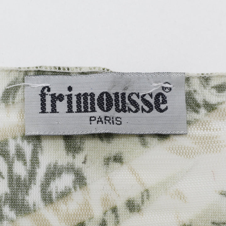 Y2K Ladies Frimousse Paris Cheetah & Botanical Mix Semi-Sheer Mesh Top