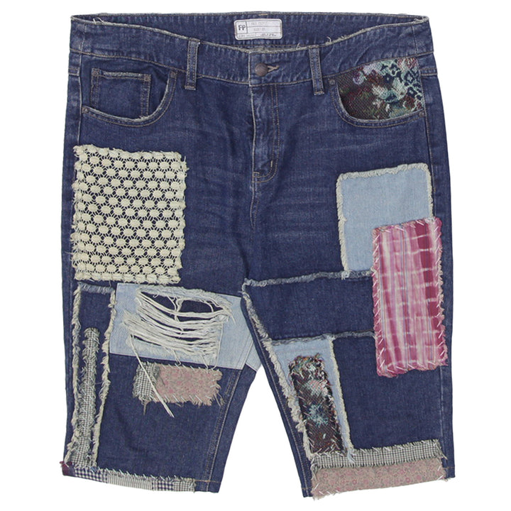Mens Free People Denim Patches Shorts