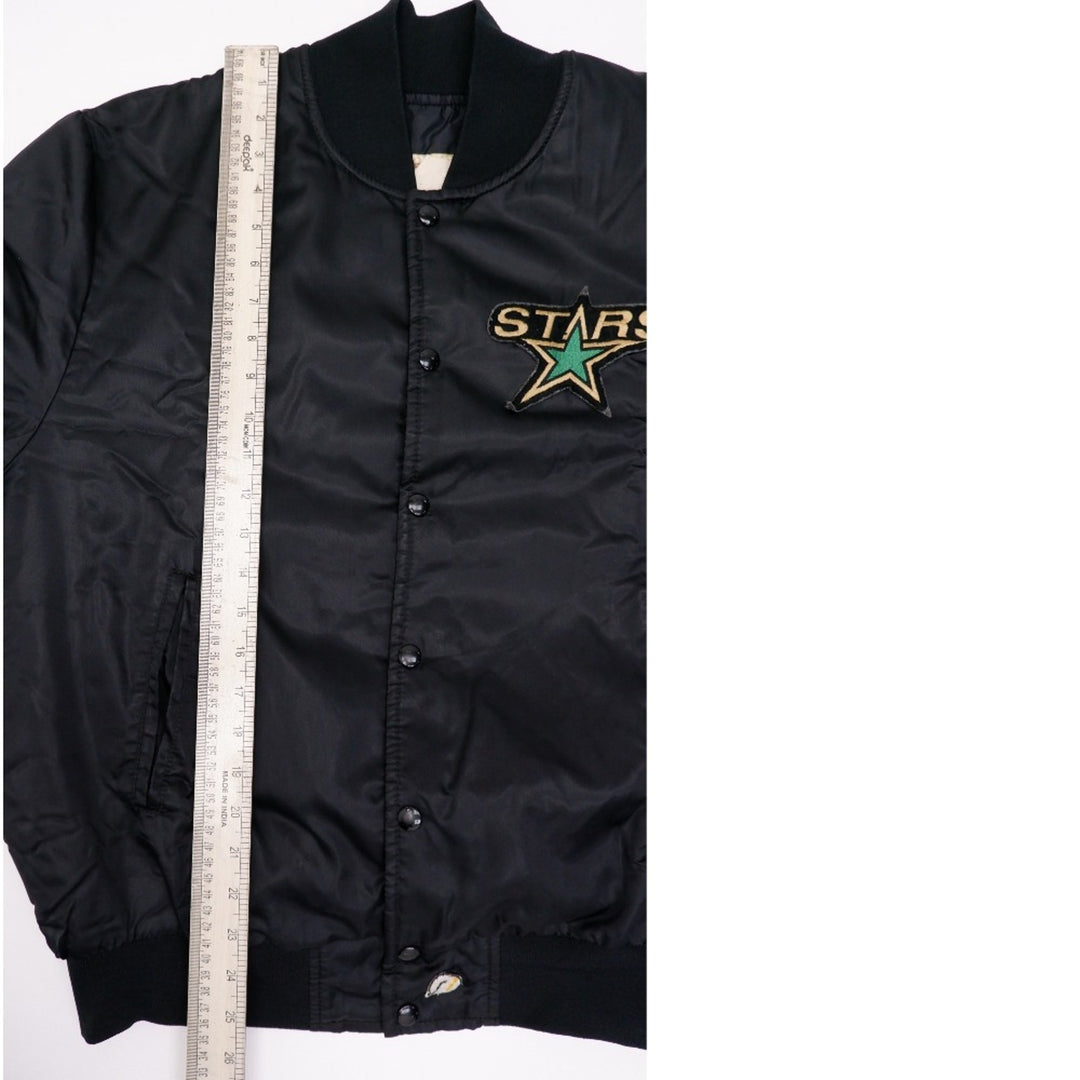 Vintage Mens NHL Stars Satin Jacket Navy Blue Embroidered Logo | Migration_Jackets - View 6 | Fashion Rerun