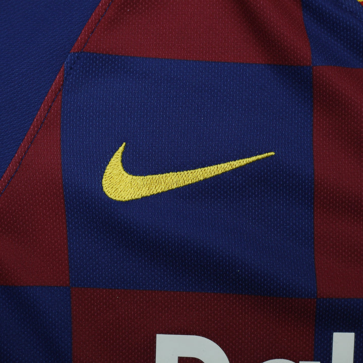 BOYS Barcelona Nike Checkered La Liga Soccer Jersey Size S