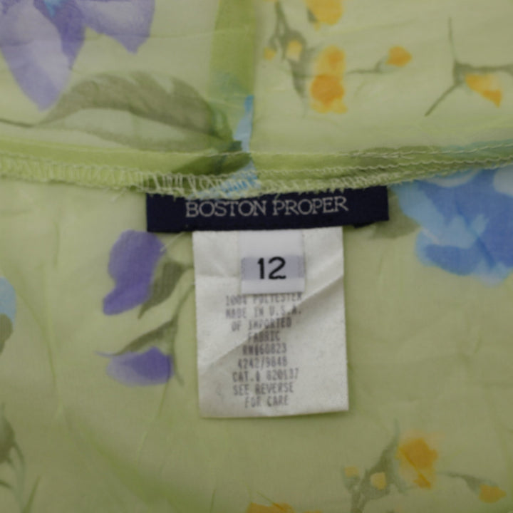 Y2K Boston Proper Floral Long-Sleeve Top Size 12 | Migration_Y2K Tops - Back View | Fashion Rerun