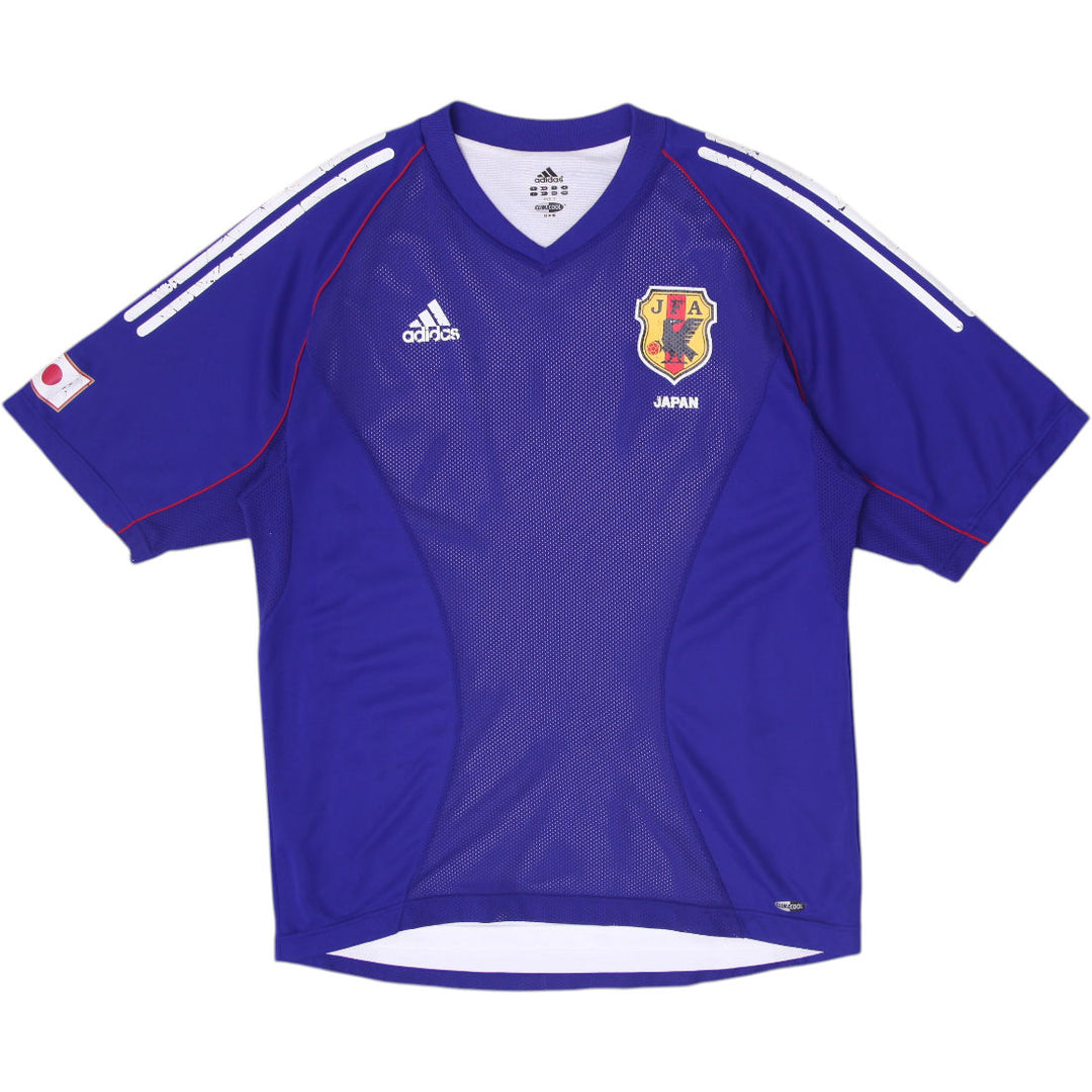 Vintage Mens Adidas Japan 2002-04 Home Football Jersey Blue World Cup 2002