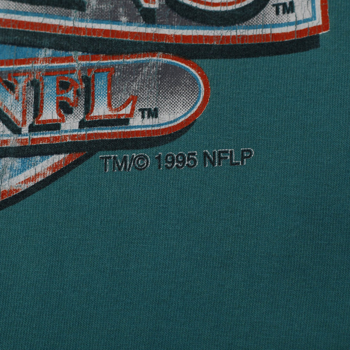 Vintage 1995 Trench Ultra Miami Dolphins T-Shirt Made in USA Size L | Migration_T-Shirts - Detail View | Fashion Rerun