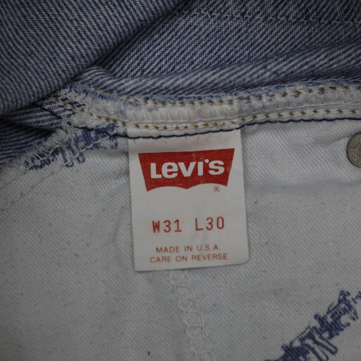 Vintage 80s Orange Tab Jeans 31x30 Made in USA 40552 Suspender Buttons Tapered