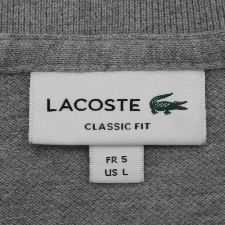 Mens Lacoste Classic Fit Pique Polo T-Shirt Heather Gray Size L / FR 5