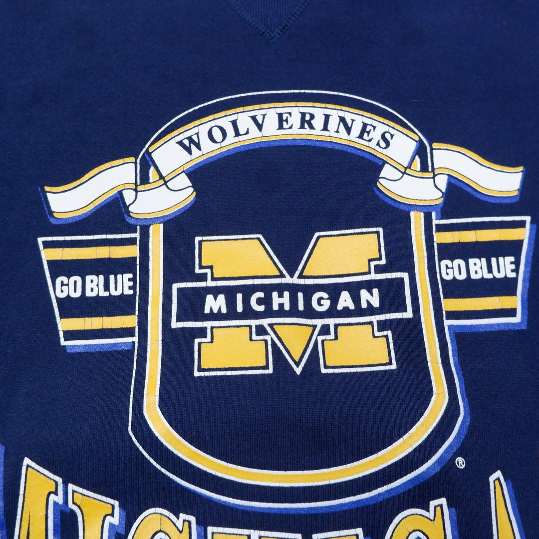 Vintage 90s University Michigan Wolverines Made In USA Sweatshirt