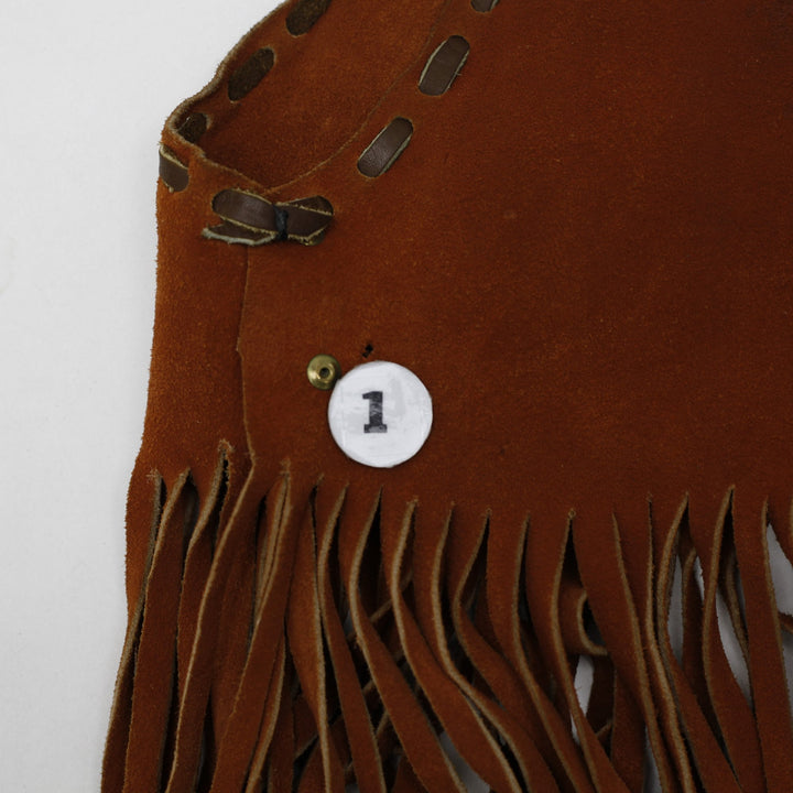 Vintage Fringe Dark Brown Suede Tassel Waistcoat | Migration_Vests - Alternate View | Fashion Rerun