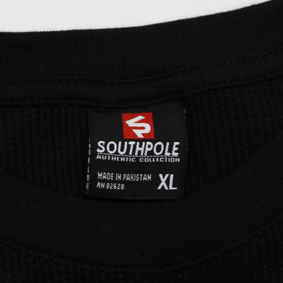 Y2K Mens Southpole Gothic Print Thermal Long Sleeve T-Shirt Size XL