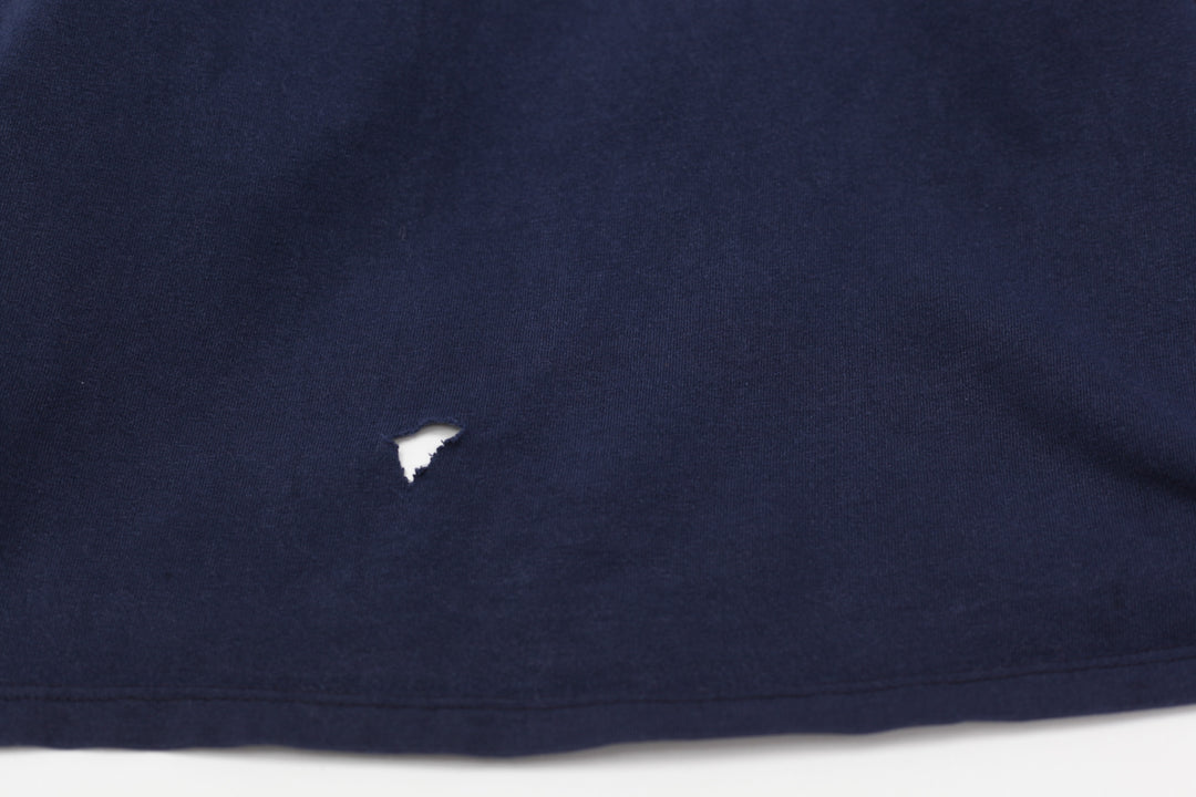 90's Vintage Nike Swoosh Embroidered Navy Crewneck T-Shirt XL