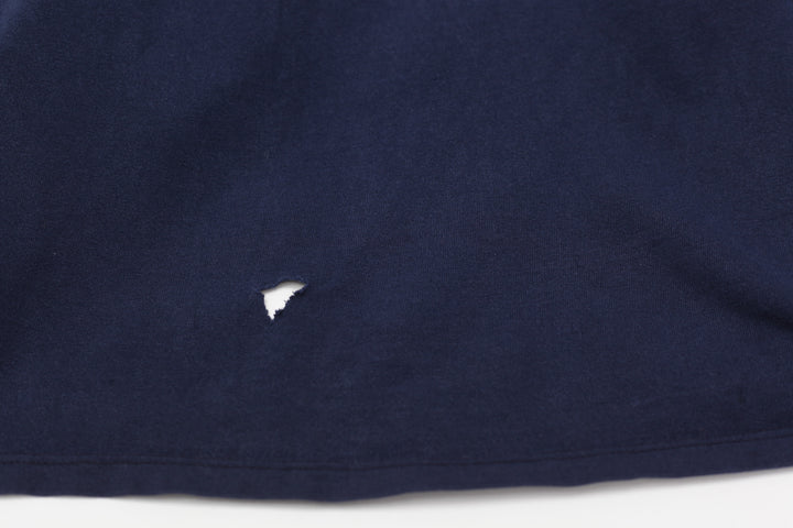 90's Vintage Nike Swoosh Embroidered Navy Crewneck T-Shirt XL