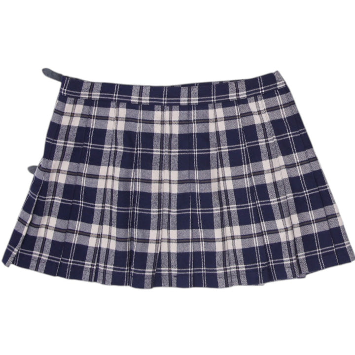 Y2K Ladies Brandy Melville Plaid Pleated Kilt Buckles Mini Skirt Size XS