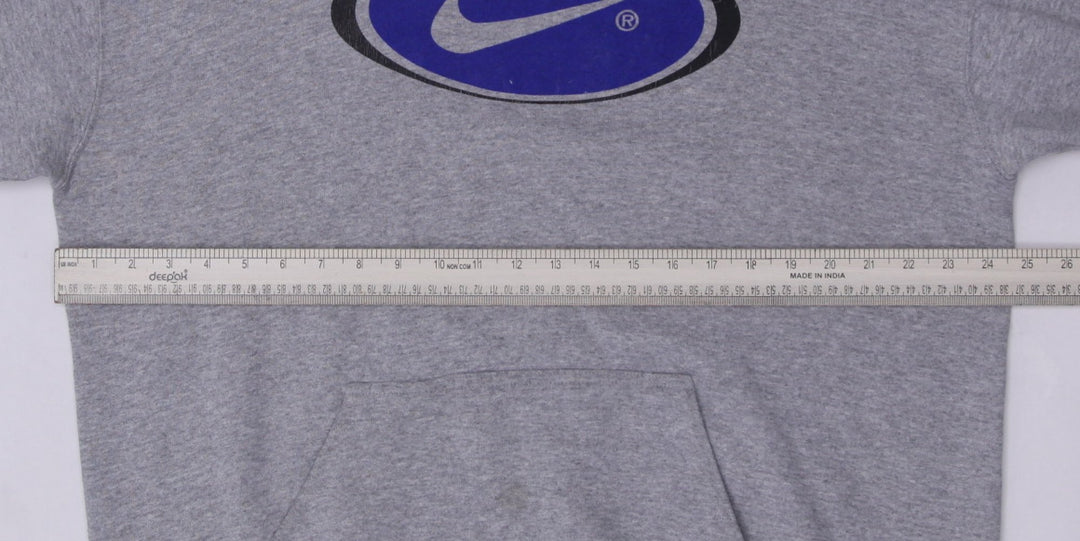 Vintage Mens Nike Hoodie Gray Sweatshirt Logo Pullover | Migration_Hoodies - View 8 | Fashion Rerun