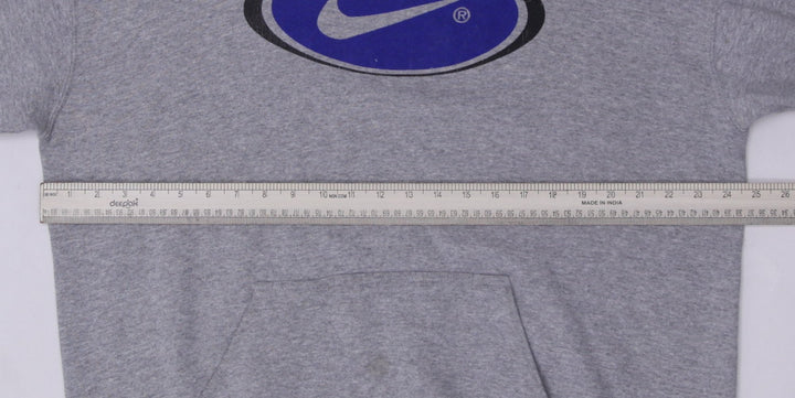Vintage Mens Nike Hoodie Gray Sweatshirt Logo Pullover | Migration_Hoodies - View 8 | Fashion Rerun