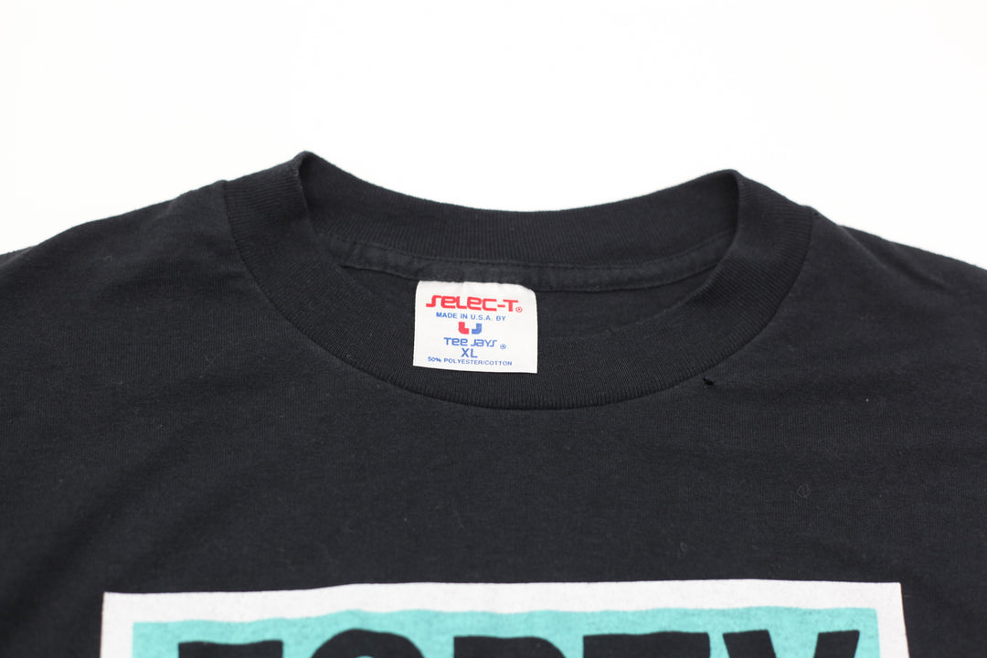 1989 Vintage Forty Happens Funny T-Shirt S.Stitch Made in USA Tee Jays XL | Migration_T-Shirt UAENAT40 - Back | Fashion Rerun