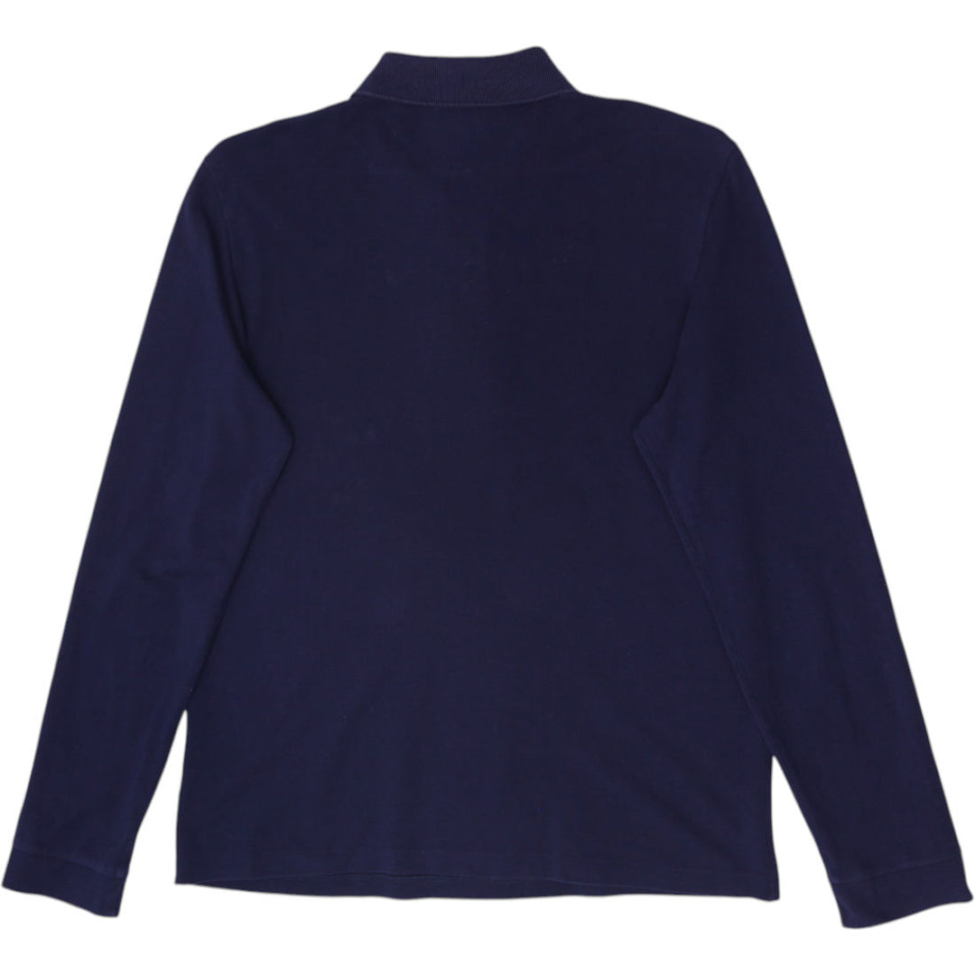 Mens Lacoste Classic Fit Long Sleeve Polo T-Shirt Navy Blue Size M