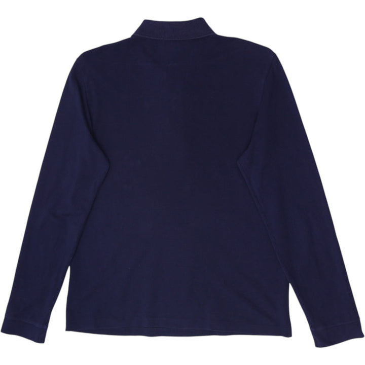 Mens Lacoste Classic Fit Long Sleeve Polo T-Shirt Navy Blue Size M