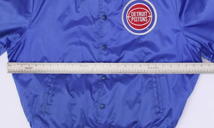 Vintage Blue Detroit Pistons NBA Satin Bomber Jacket