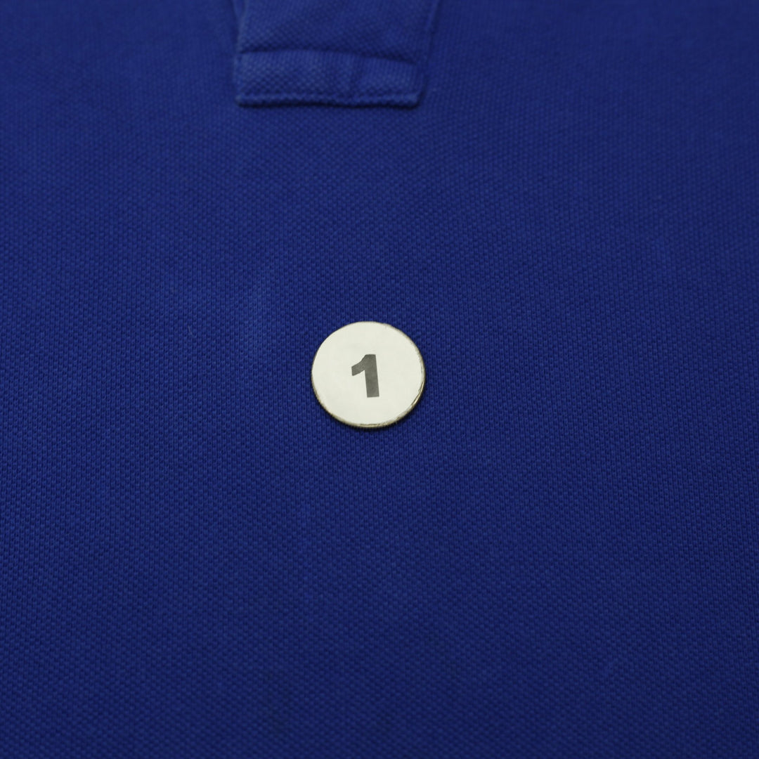 Mens Polo Ralph Lauren Long Sleeve Polo T-Shirt Blue Cotton Casual Size L