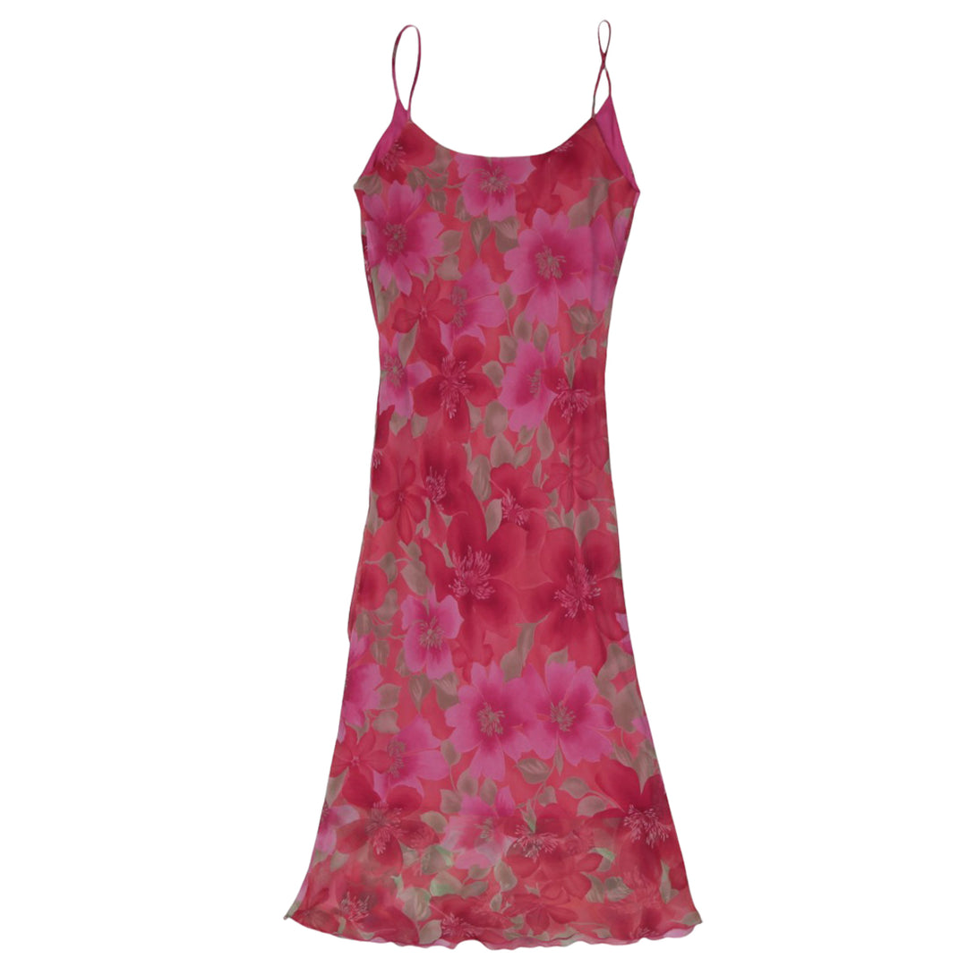 Y2K Ladies Smart Set Strappy Floral Chiffon Dress