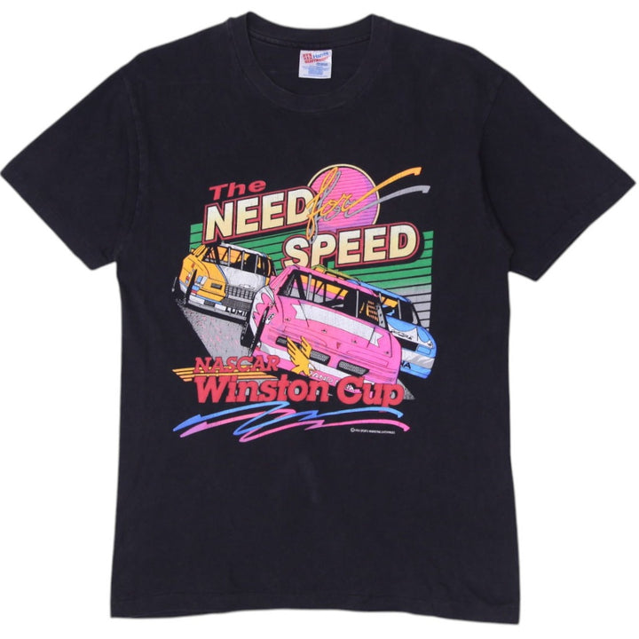 Vintage 1994 NASCAR Winston Cup 'The Need For Speed' Black Single Stitch T-Shirt M | Migration_T-Shirts | Fashion Rerun