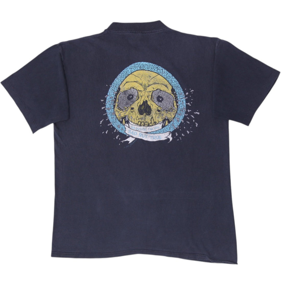 Vintage 90s Metallica "Sad But True" Skulls Band T-Shirt USA Made Brockum Size L