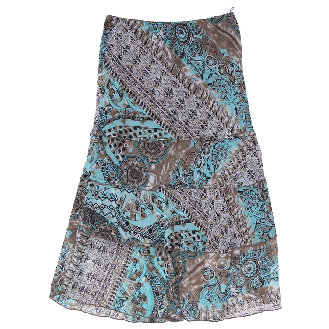 Y2K Dressbarn Floral Layered Maxi Skirt - Fashion Rerun Vintage Migration_Skirt