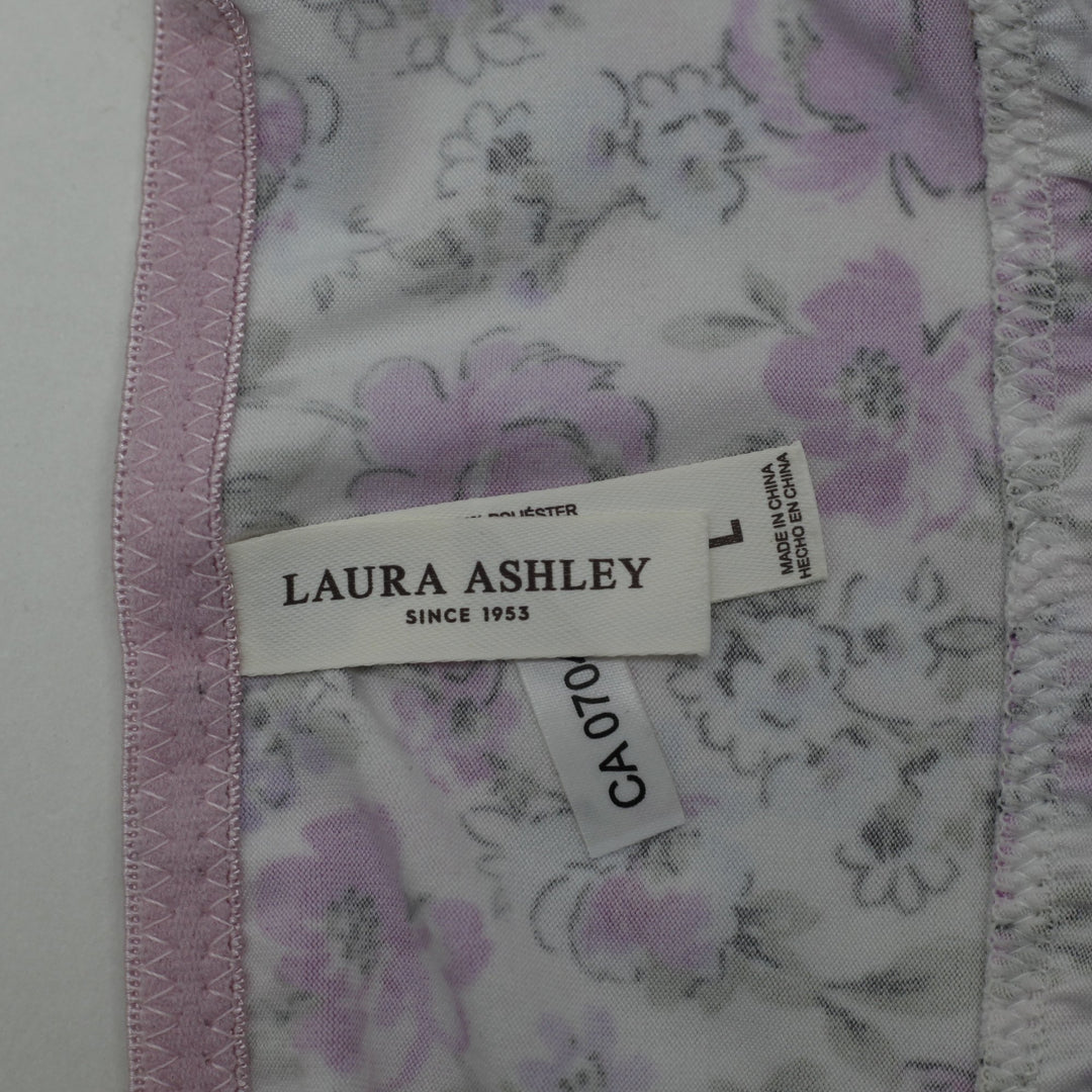 Y2K Ladies Laura Ashley Floral Lace-Trim Cami Top Size L