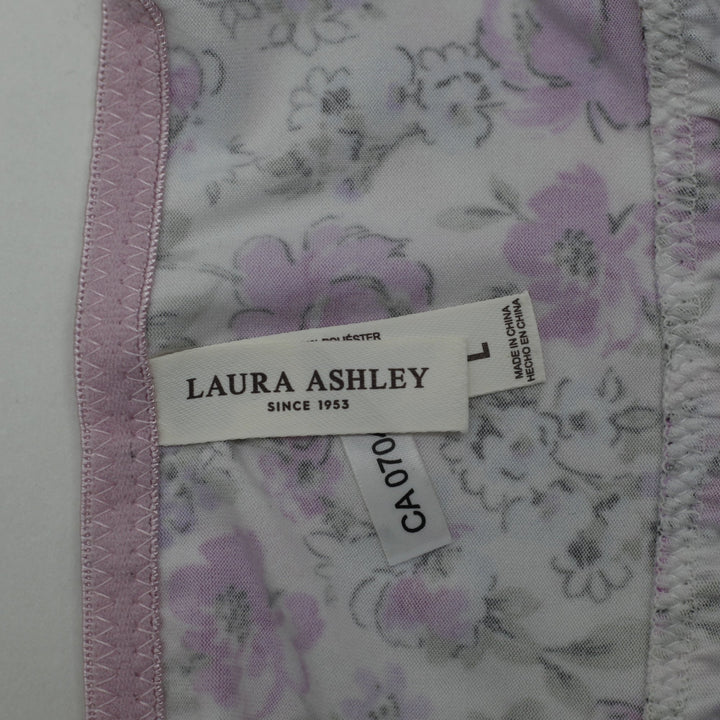 Y2K Ladies Laura Ashley Floral Lace-Trim Cami Top Size L
