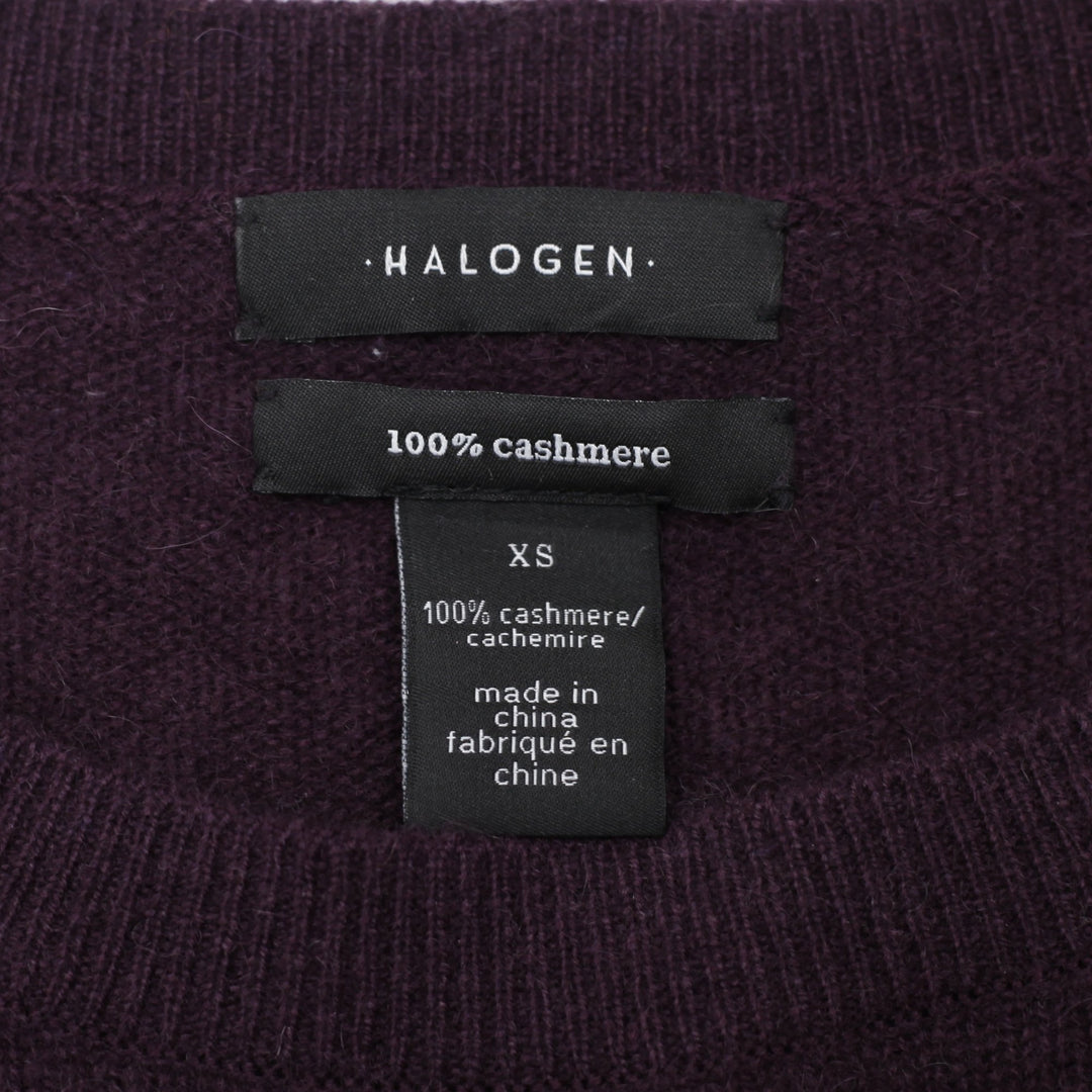 Ladies Halogen 100% Cashmere Button Sleeve Sweater