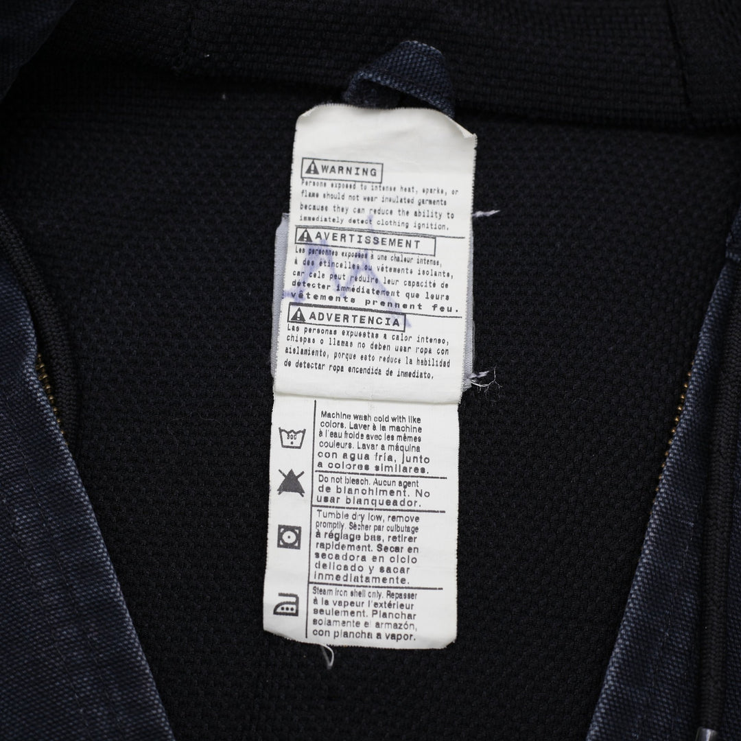 Mens Carhartt J131-BLK Black Hooded Workwear Jacket Size XL