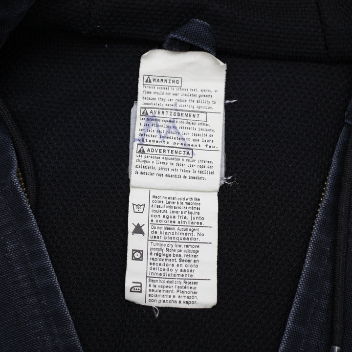 Mens Carhartt J131-BLK Black Hooded Workwear Jacket Size XL