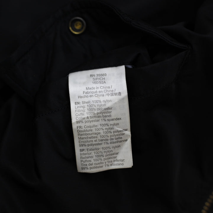 Vintage MA-1 Bomber Jacket Black Orange Reversible Nylon S | Migration_Jackets - Back View | Fashion Rerun