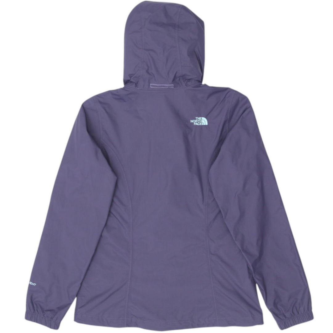Ladies The North Face Jacket Hyvent Navy Hooded Waterproof Lightweight S