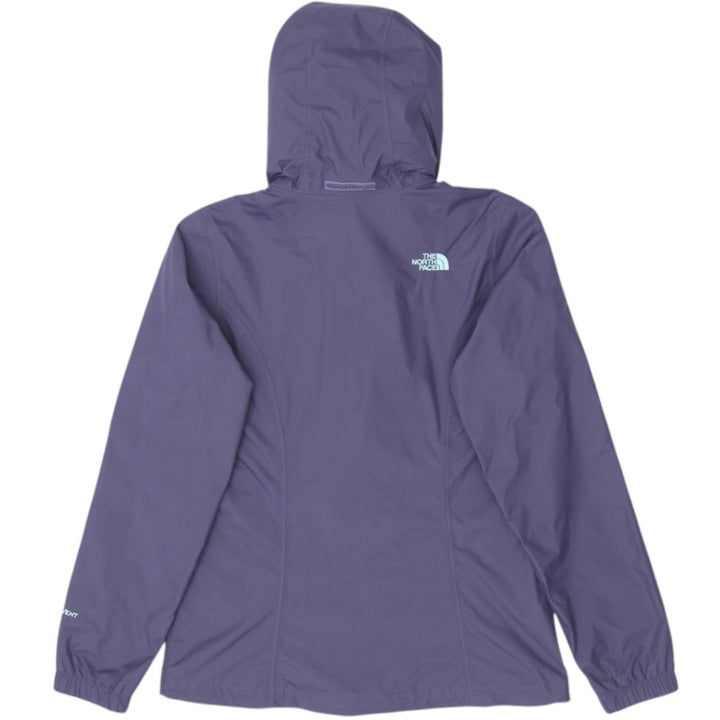 Ladies The North Face Jacket Hyvent Navy Hooded Waterproof Lightweight S