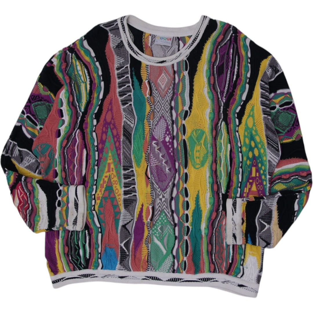 Vintage 90s Coogi Australia Multicolor 3D Knitwear Sweater Size 1XL | Migration_Jumper & Knitwear | Fashion Rerun