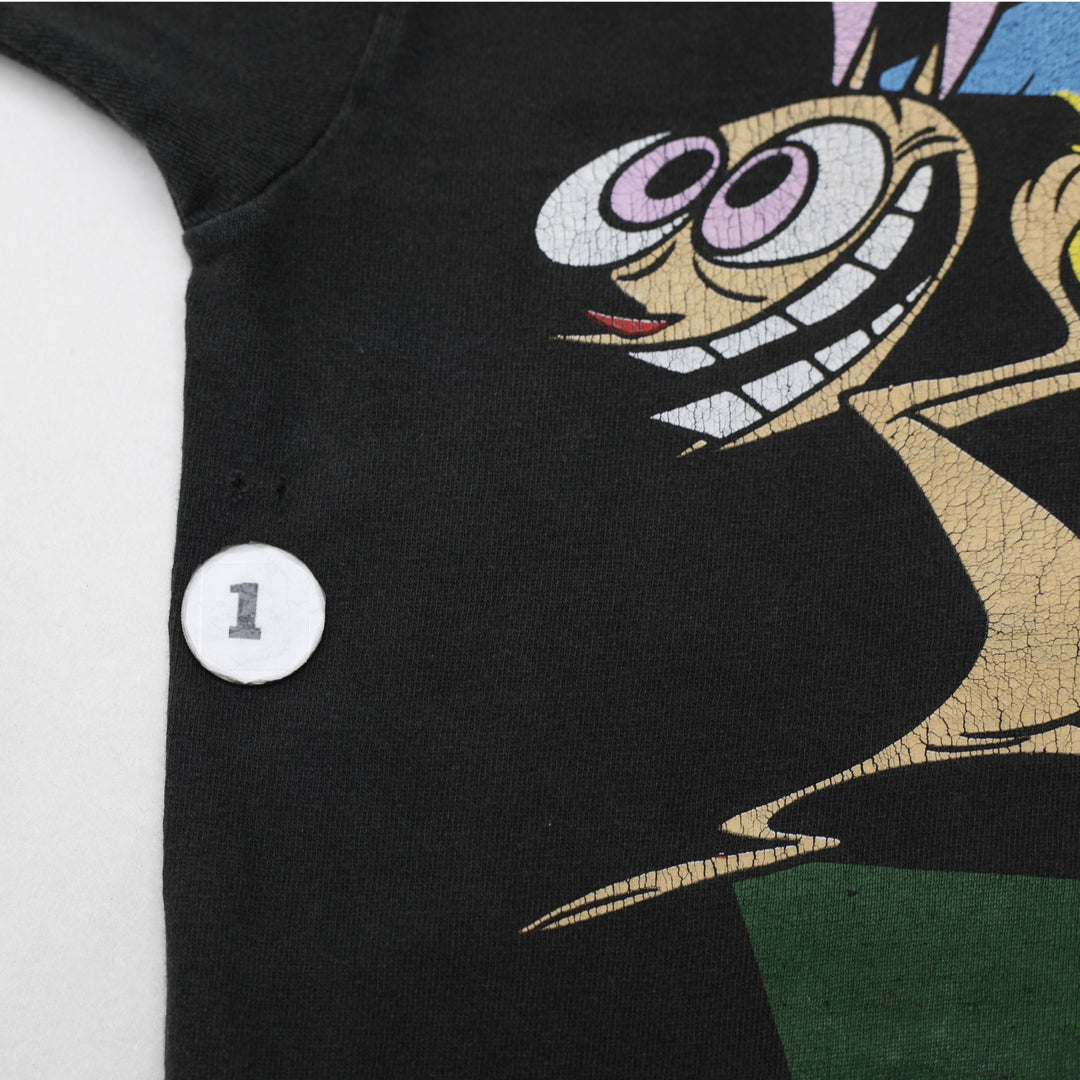Vintage 1992 Nickelodeon The Ren & Stimpy Show T-Shirt Black Graphic Cartoon XL | Migration_T-Shirts - View 7 | Fashion Rerun